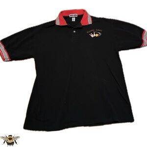 Jerzees Black and Red Polo Shirt